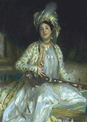 John Singer Sargent Sargent emphasized Almina Wertheimer exotic beauty in 1908 by dressing her en turquerie Sweden oil painting art